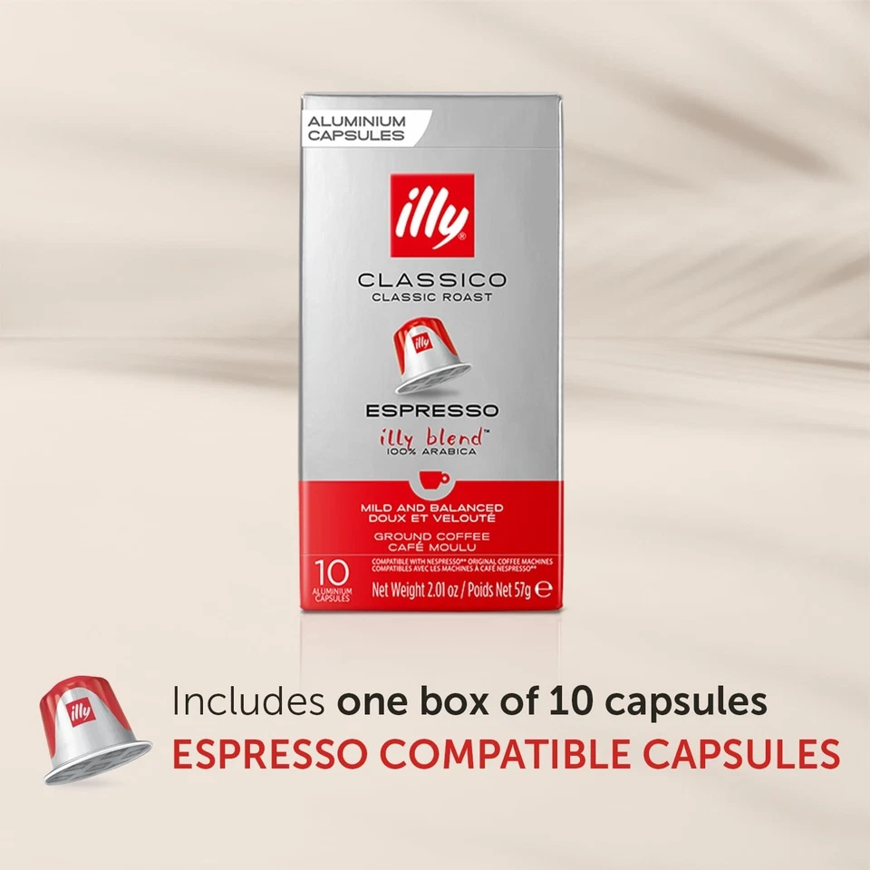 ILLY Classico ESPRESSO NESPRESSO Aceite CÁPSULAS, 10 cajas, 100 cápsulas BB 5/2025 Foto 2 de 4