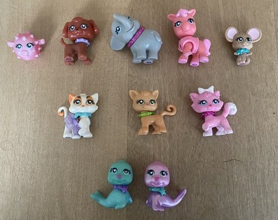 10 Stück Polly Pocket Sparklin Pets Tiere Glitzeraugen - selten rare