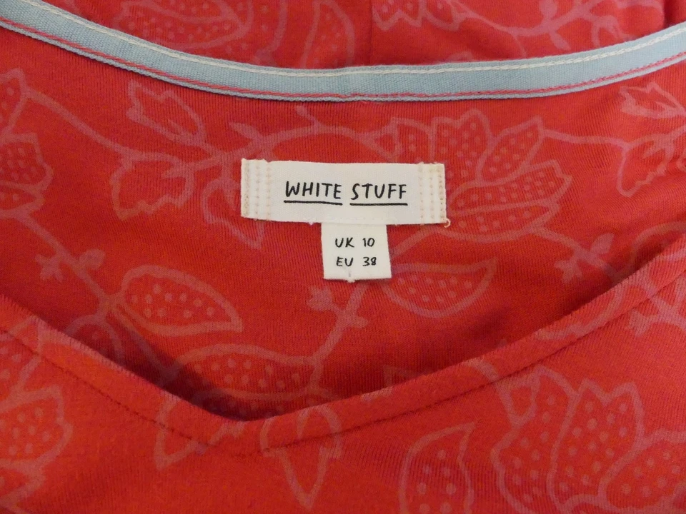 TB Robe WHITE STUFF, rouge, Taille 38, Excellent état - Photo 2/4