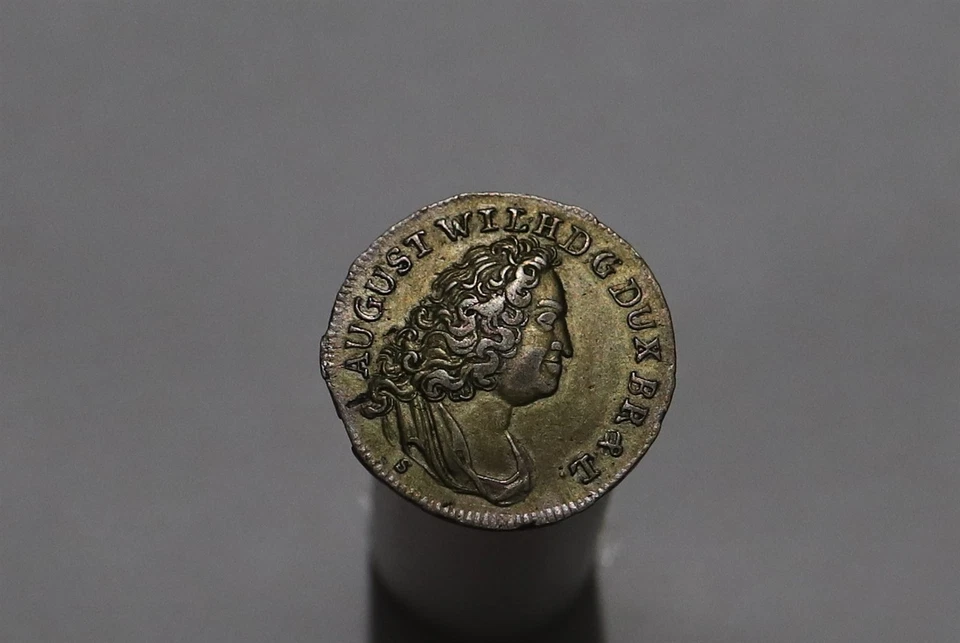 🧭 🇩🇪 GERMANY BRAUNS-WOLF. 3 GROSCHEN 1731 VERY RARE B86 WT32 - Image 3 of 4