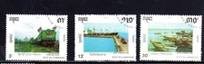 CAMBODIA #1088-1090 1990 NATIONAL BUILDING CAMPAIGN MINT VF NH O.G CTO