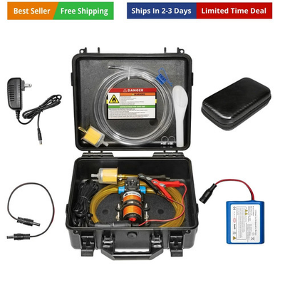 #ad 12V Fuel Transfer Pump Set Battery Powered Moves Up to 85 Gallons Of Gas or ... $154.99