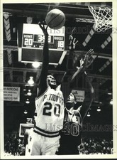 Press Photo Albany Patroons vs. Quad City Thunder basketball in New York