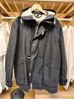 BURBERRY PRORSUM COAT size 56 BLACK COTTON ZIP BUTTON HOOD MENS PARKA TRENCH