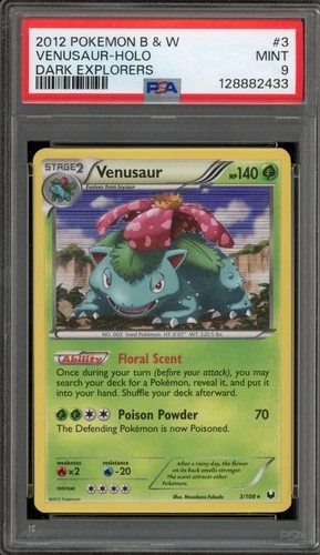 Pokemon Venusaur Dark Explorers Holo Rare #3 PSA 9 Mint