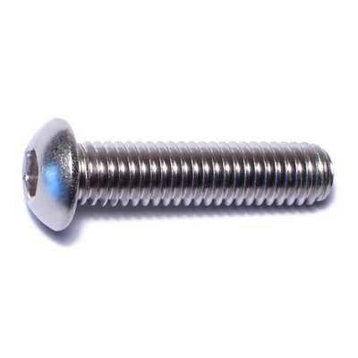 6mm-1.0 x 25mm A2 Stainless Button Head Hex Socket Cap Screws (8 pcs.)