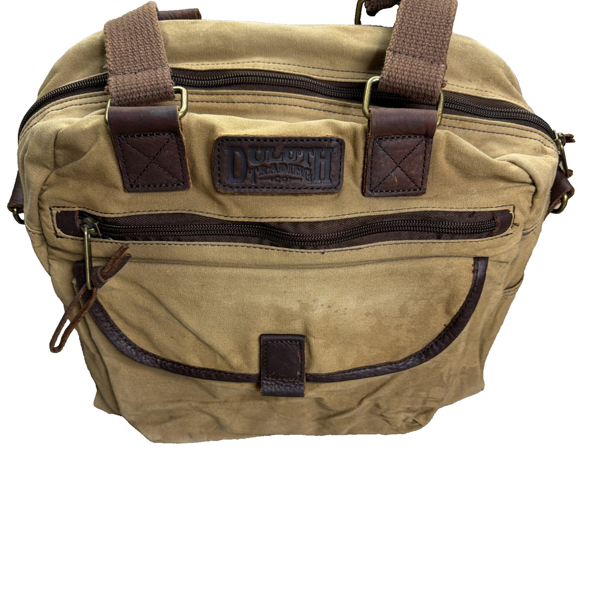 Duluth Trading Company Over The Shoulder Waxed Canvas Computer Bag