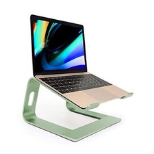 Ergonomic Aluminum Laptop Mount - Adjustable Computer Stand for Light Green