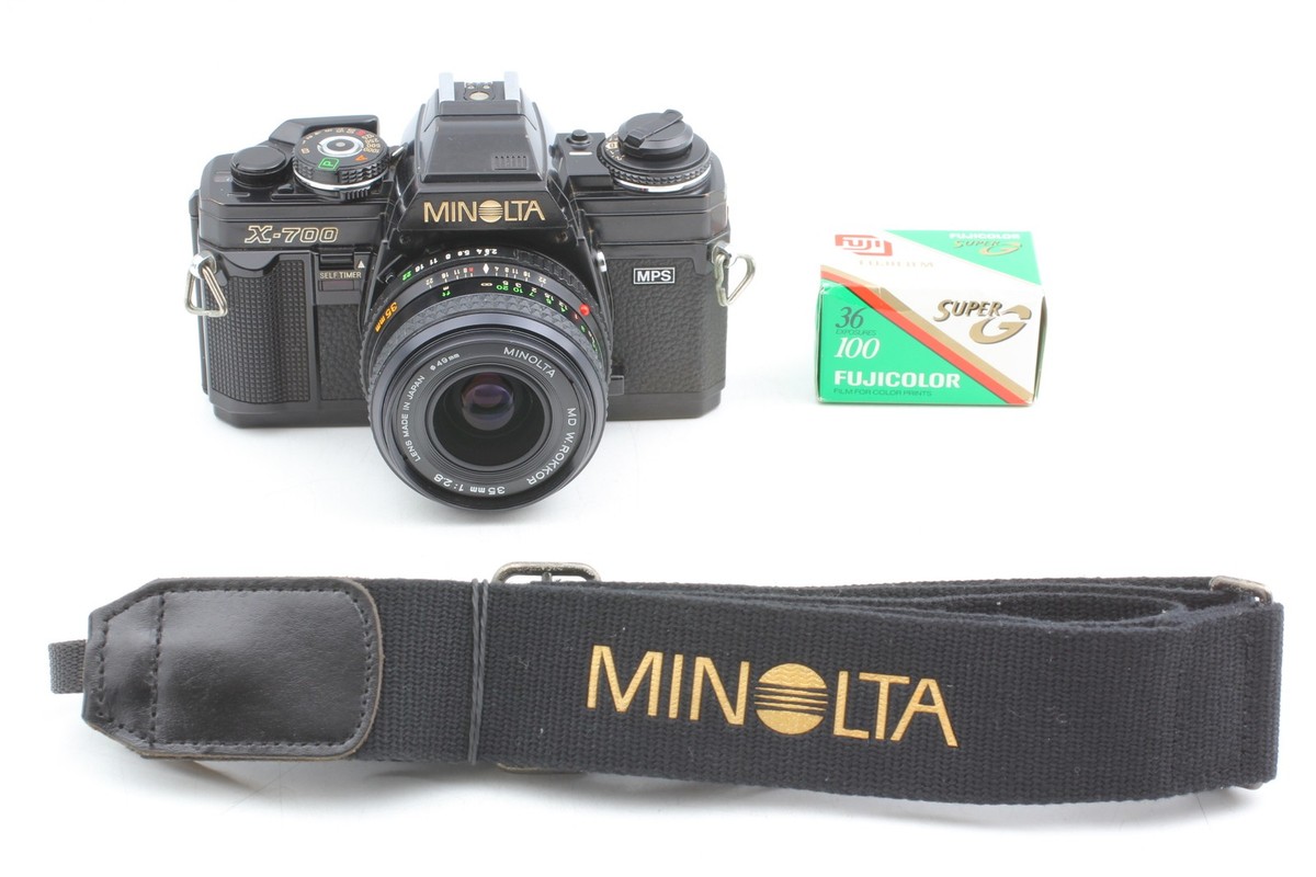 Exc+5 w/Strap] Minolta X-700 Body + MD W.ROKKOR 35mm F2.8 From