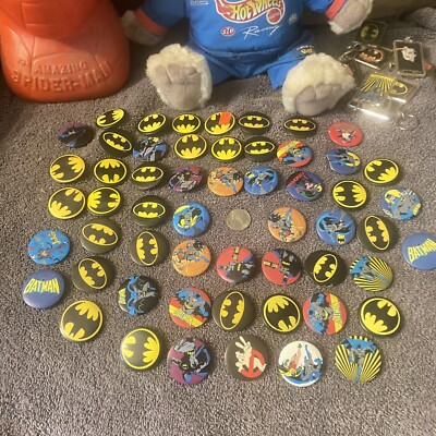 Batman 1.5” Vintage Pin back Buttons Lot Of 54 !!! | eBay