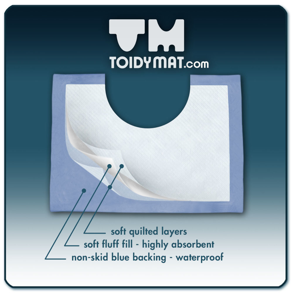 HoidyToidy Mats by ToidyMat 20 Deluxe Disposable Contour Bathroom