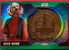 2021 Star Wars Chrome Legacy, Nien Green Refractor Medallion Card SM-NNX #43/50