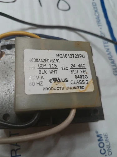ICP HEIL COMFORTMAKER HQ1012722PU 115V/24V 40VA TRANSFORMER 4600A42E07G191