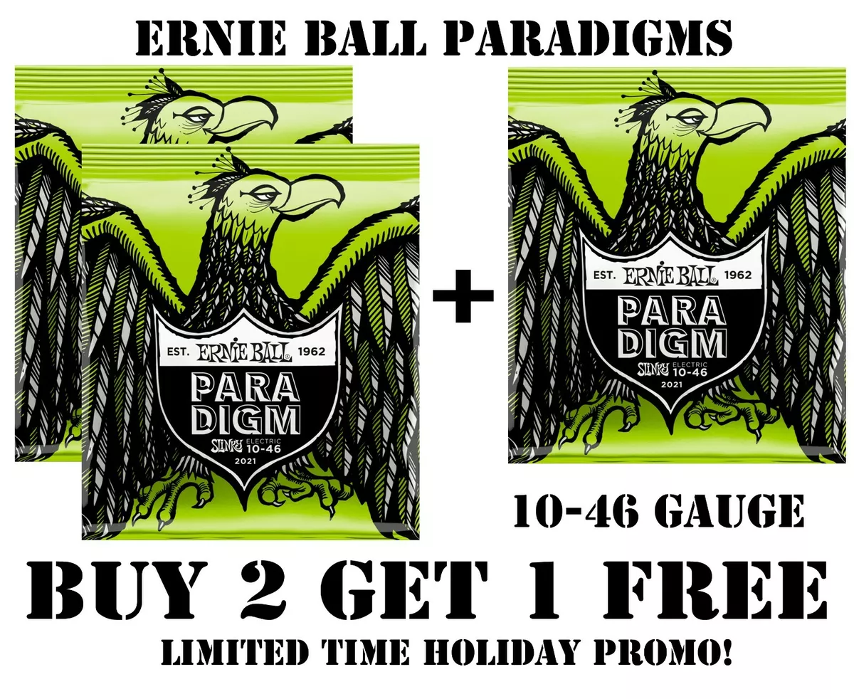 3 SETS ERNIE BALL PARADIGM 2021 REGULAR SLINKY ELECTRIC GUITAR STRINGS ( 10-46)