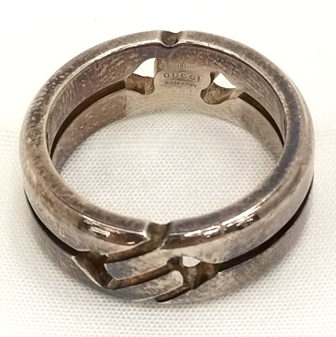GUCCI Infinity Knot Sterling Silver 925 Band Ring Size 9 US 5 with