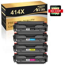 4PK W2020X No Chip Toner Compatible With HP 414X W2020A 414A Color Laserjet M454