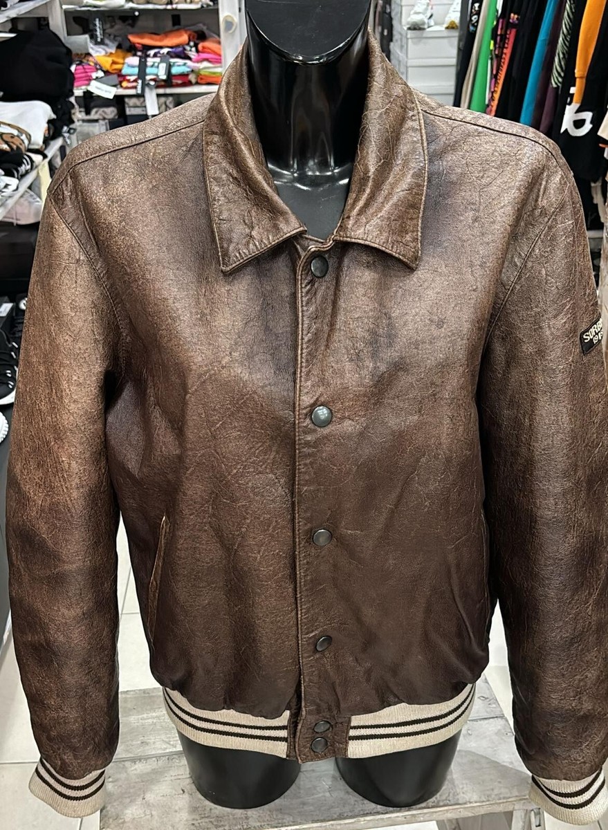 SORBINO giacca in vera pelle usato donna woman tg L marrone LLD08