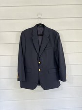 Lauren Ralph Lauren Men Blue Blazer Wool Single Breasted Two Button 42R READ