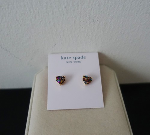 Kate Spade My Love Sparkle Heart Stud Earrings. New