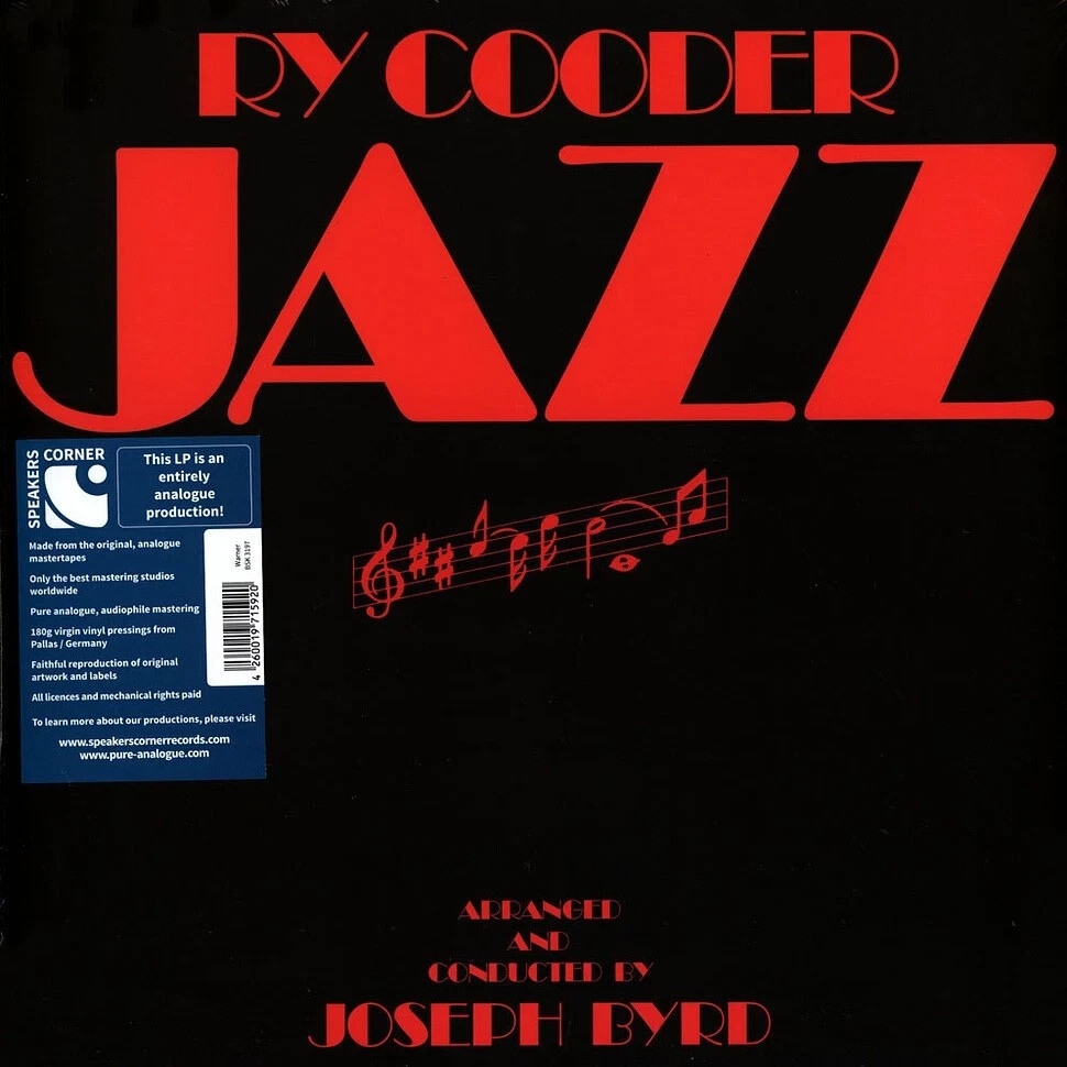 RY COODER - Jazz (2024) LP Vinyl audiophile