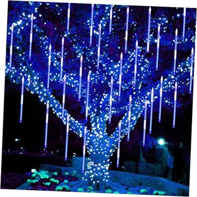  Meteor Shower Rain Lights, 30cm 8 Tubes 288 LED Valentine 1Pack Blue