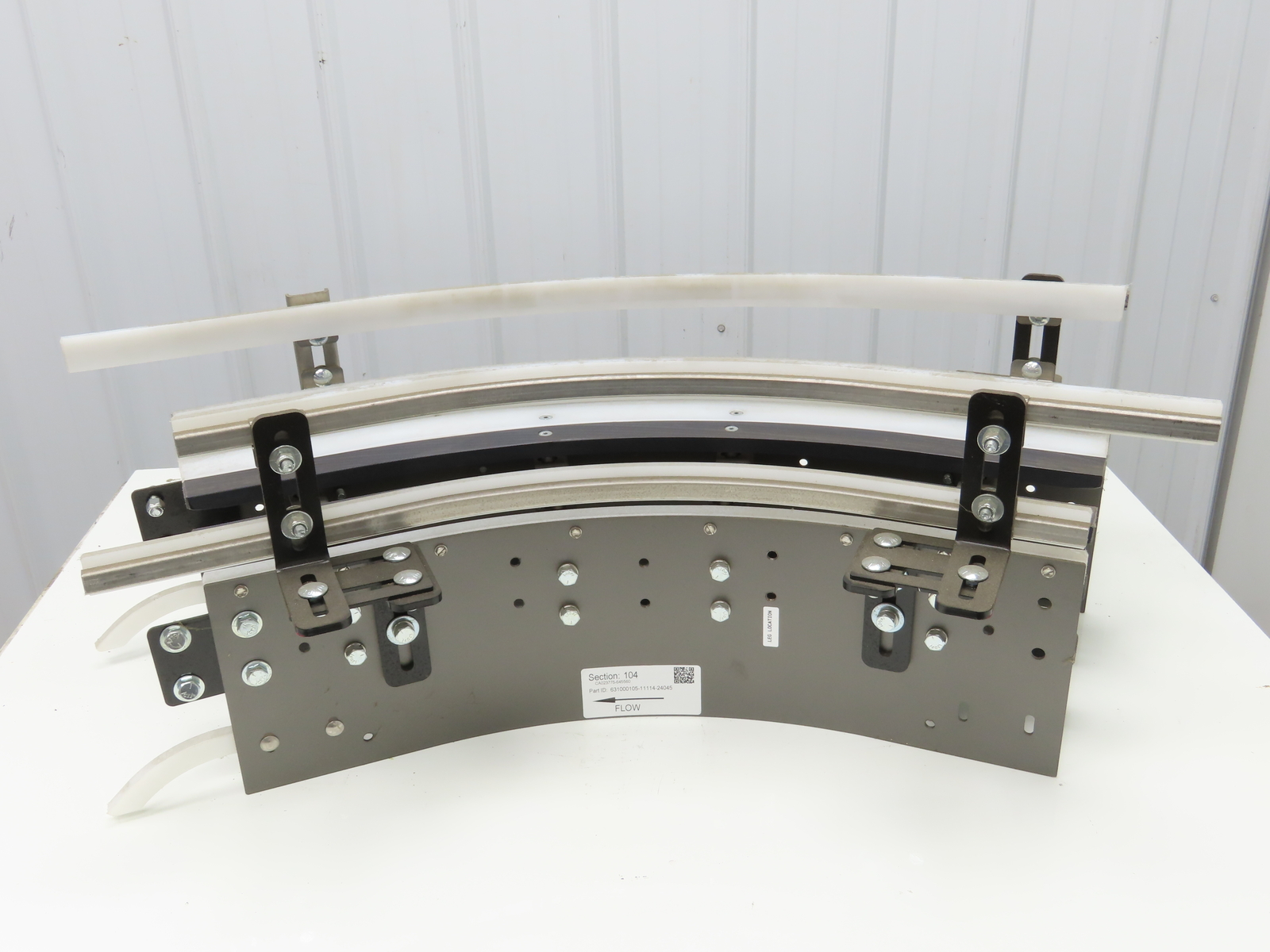 Arrowhead 10" Tabletop Belt Steel Bottle Conveyor 45° Curve Section 33