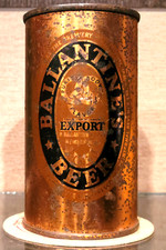1936 BALLANTINE EXPORT STEEL FLAT TOP BEER CAN NEWARK NEW JERSEY OI IRTP LILEK69
