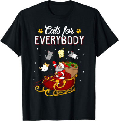 Cats For Everybody Ugly Christmas Cat Paw Gift Unisex T-Shirt