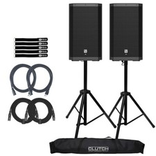 Electro-Voice ZLX-12P-G2-US 12" Powered Speaker 2-Pack with Stands