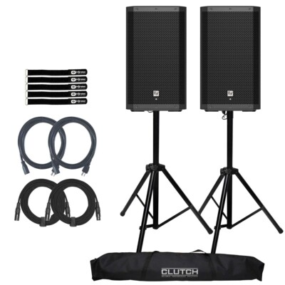 Electro-Voice ZLX-12P-G2-US 12'' Powered Speaker 2-Pack with Stands