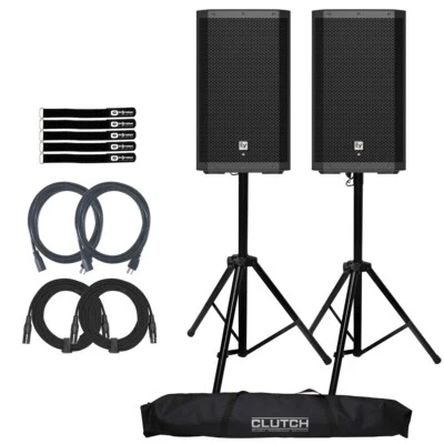 Electro-Voice ZLX-12P-G2-US 12" Powered Speaker 2-Pack with Stands