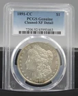 1891-CC Morgan Silver Dollar PCGS XF Cleaned Details