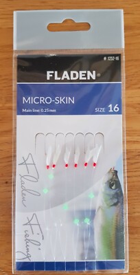 Micro skin hook sabiki feathers Size14 /16 sea fishing boat  Herring/Launce UK