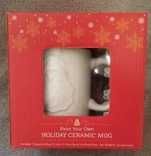 Paint Your Own Holiday Ceramic Mug Santa
