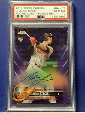 Chance Sisco - 2018 Topps Chrome Rookie Autograph Purple Refractor  PSA 10 
