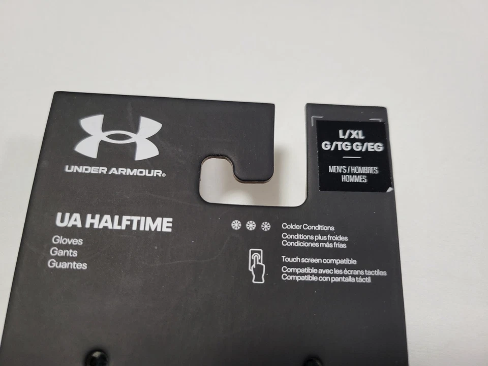 Under Armour Hombres Talla L/XL Invierno Medio Tiempo Cálido Tecnología Punta Pantalla Táctil Guantes Foto 4 de 4