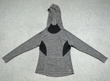Champion DuoDry Sweatshirt Womens Medium Gray Hoodie Lightweight Running Wicking