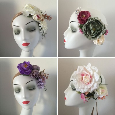 Flower Crown Hessian Headband Rustic Wedding Bridal Bridesmaid