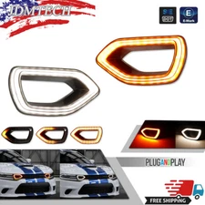 Switchback LED DRL Grille Light For 15-22 Dodge Charger R/T Scat Pack SXT GT SRT