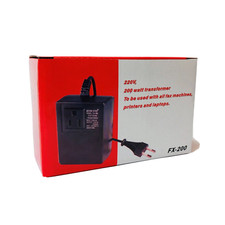 200 Watt 220 Volt Step Down Transformer 2 Round Pin EU 220V to 110V AC Converter