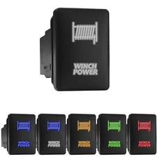 WINCH POWER Symbol - LED Backlit Push Button - Direct Replacement (Fit: TOYOTA)
