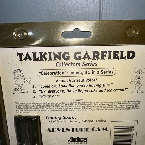 Vintage Akica Garfield 35 35mm Point & Shoot Talking Film Camera New Old Stock - Picture 3 of 4