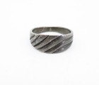 925 Sterling Silver  Vintage Dark Tone Etched Fluted Band Ring Sz 7  RG3723 — photo 2