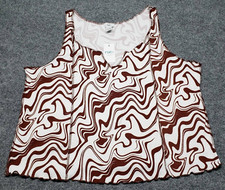 Rue21 Tank Top Womens Plus 4X Multicolor Abstract Sleeveless V Neck Stretch New