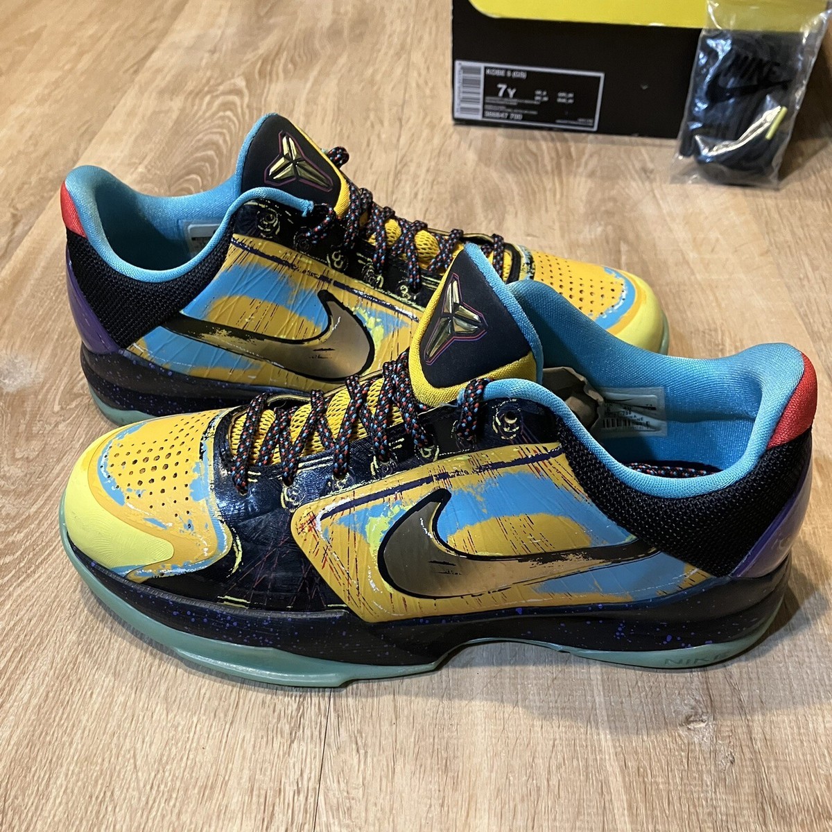 Nike Air Zoom Kobe 5 V Prelude GID Glow 386647-700 VI Size 7 CLEAN