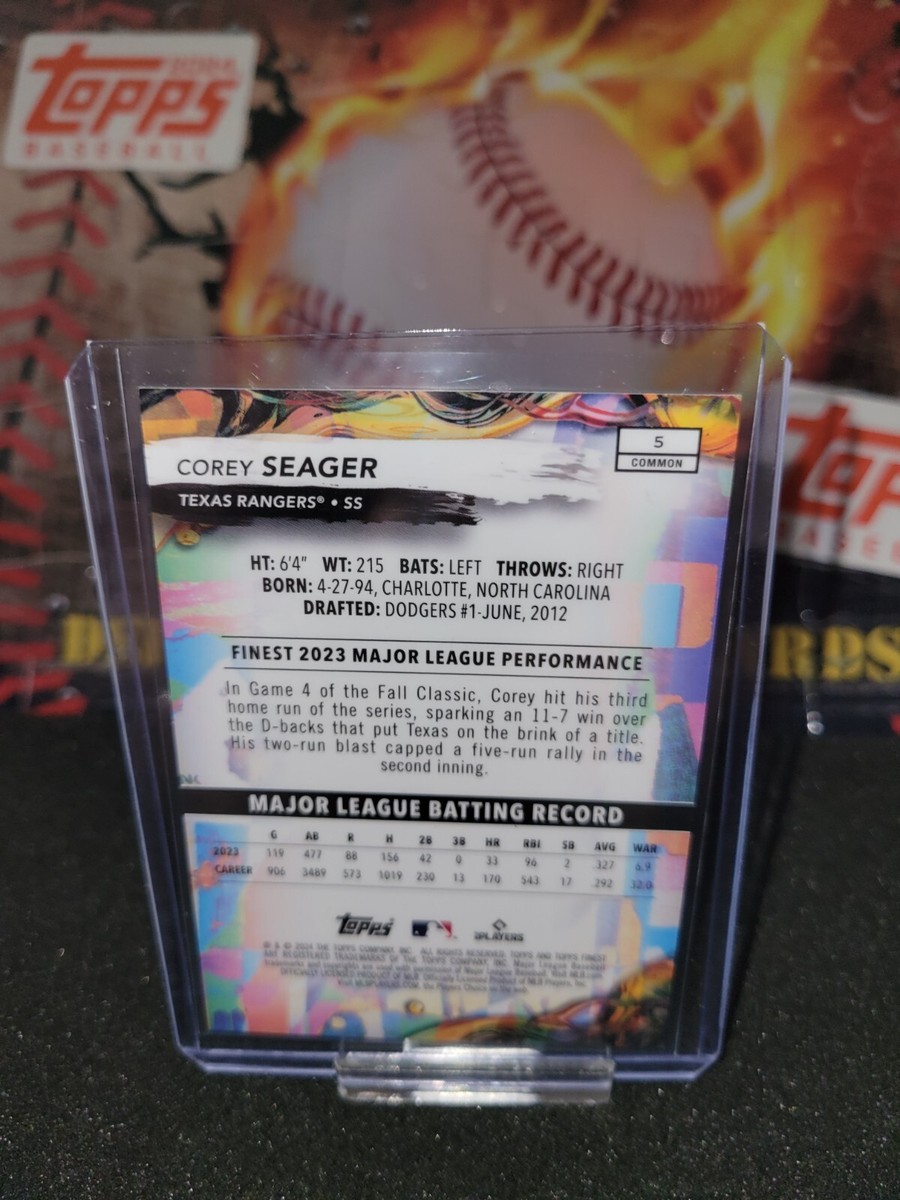 2024 Topps finest COREY SEAGER /200 Blue Refractor | eBay