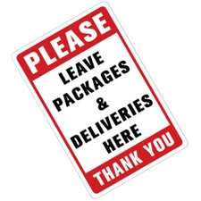 Please Leave Packages Deliveries Here Sticker Clear Printing Wall Sign Sticker