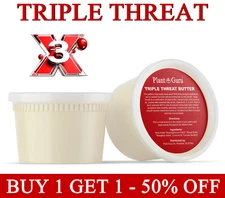 Triple Threat Body Butter 16 oz. Raw Shea, Mango, Coconut Oil 100% Pure Natural