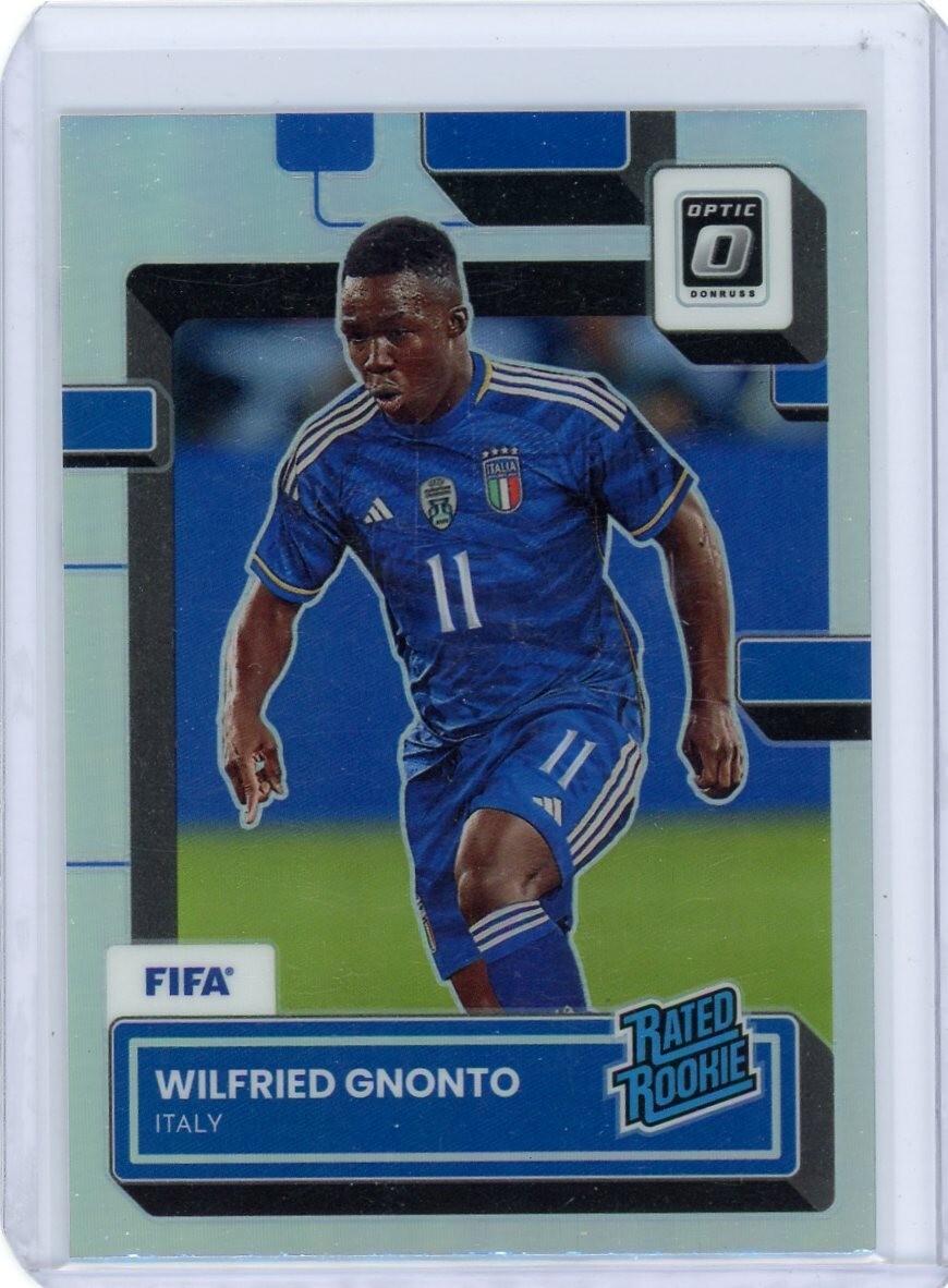 Wilfried Gnonto Rated Rookie 2022-23 Donruss Soccer FIFA Optic Holo #183 Italy