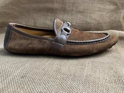 Gucci Moca Pelle Goma Loafers Gucci Loafer Shoes 170303 Moca Pelle S. Gomma Mens Size 7.5  main image 2